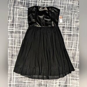 Little Black Dress w/ Faux Leather Bust